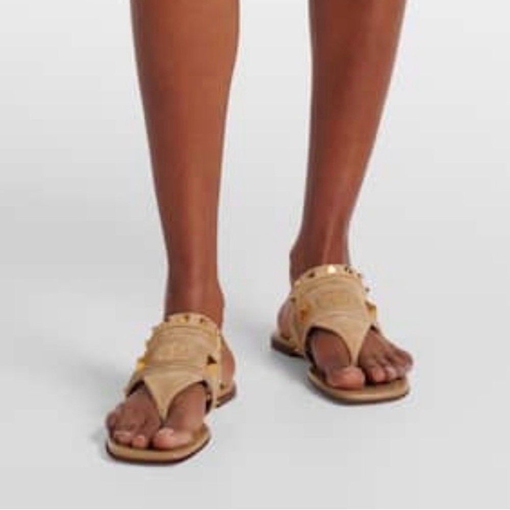 Valentino Gold-Tan Sandals